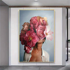 High Definition Red Flowers Painting Canvas Poster
