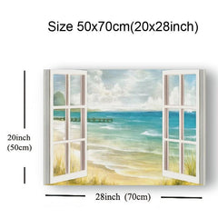 Seaside Landscape Canvas Poster for Home Decor
