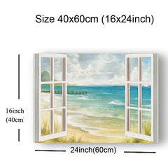 Seaside Landscape Canvas Poster for Home Decor