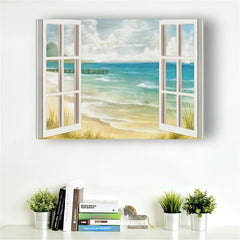Seaside Landscape Canvas Poster for Home Decor