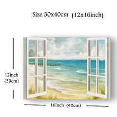 Seaside Landscape Canvas Poster for Home Decor