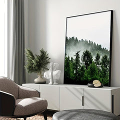 3pcs Canvas Poster Green Forest Posters Snow Mountain Natural Scenery