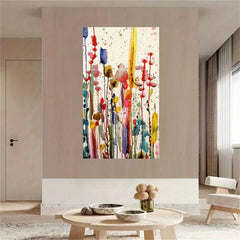 Fairy Birds In Flower Bushes Canvas Posters