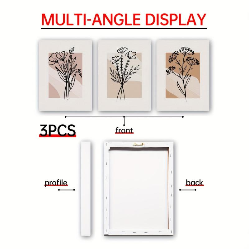 Bohemian Style Abstract Rectangular Art Canvas Print