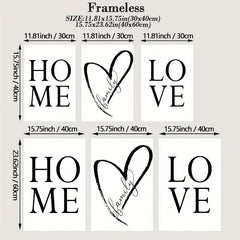 3pcs Family Home Sign Canvas Painting Love Posters And Prints Wall Art Modern
