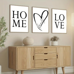3pcs Family Home Sign Canvas Painting Love Posters And Prints Wall Art Modern