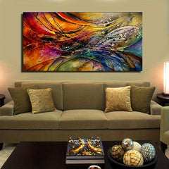 3D Creative Collision Splashing Ink Style Canvas Art Print Painting