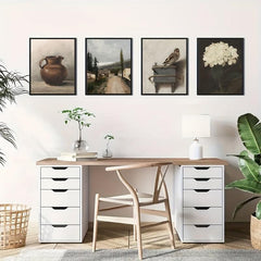 9pcs Canvas Poster Modern Art Flower Prints Pictures Vase Art Prints