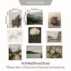 9pcs Canvas Poster Modern Art Flower Prints Pictures Vase Art Prints