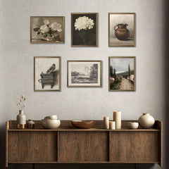 9pcs Canvas Poster Modern Art Flower Prints Pictures Vase Art Prints