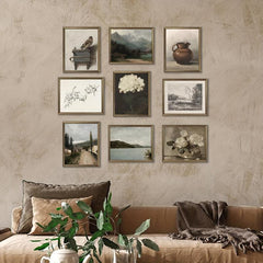 9pcs Canvas Poster Modern Art Flower Prints Pictures Vase Art Prints