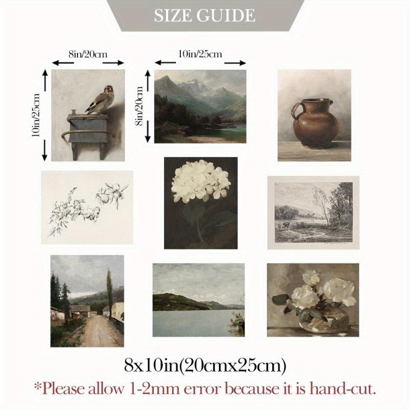 9pcs Canvas Poster Modern Art Flower Prints Pictures Vase Art Prints