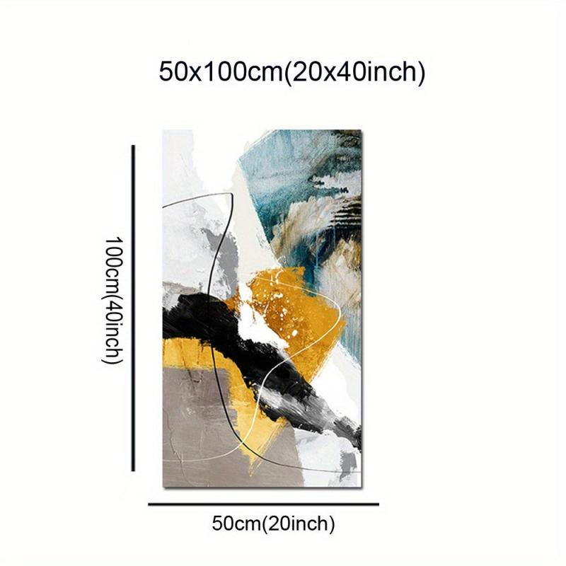 Abstract Yellow Canvas Art Poster Large Modern Minimalism Art Hanging Painting