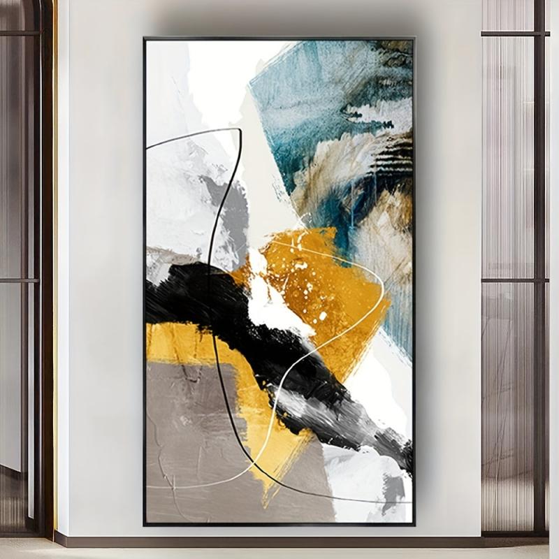 Abstract Yellow Canvas Art Poster Large Modern Minimalism Art Hanging Painting