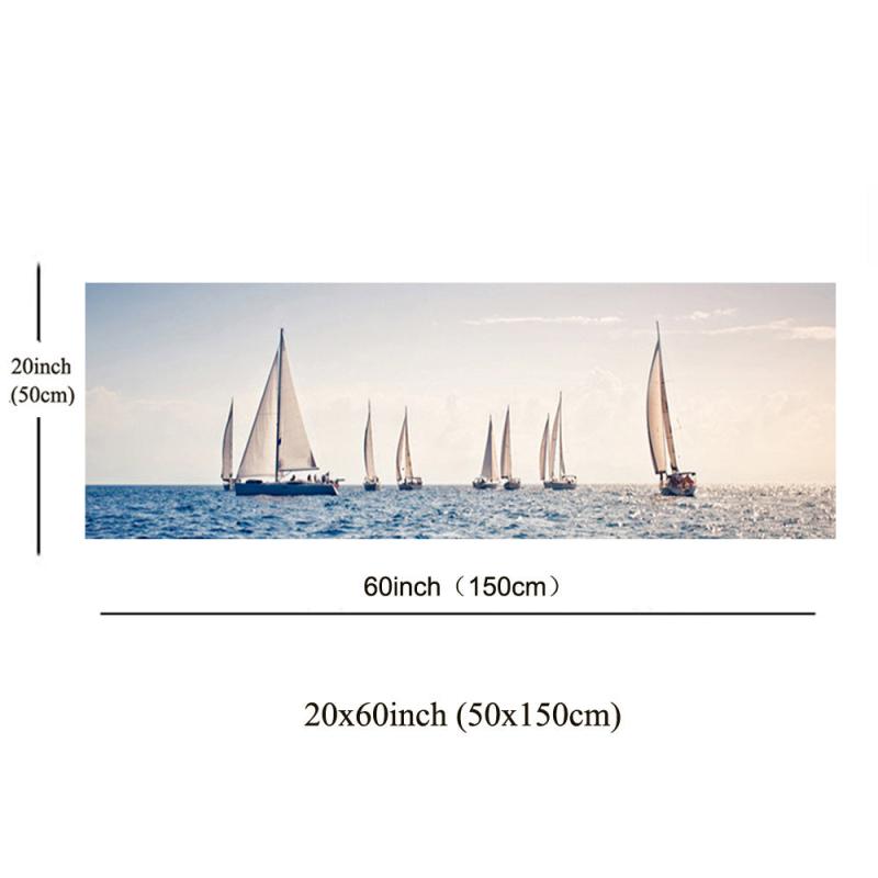 Canvas Painting Spectacular Sailing And Setting Sail Poster