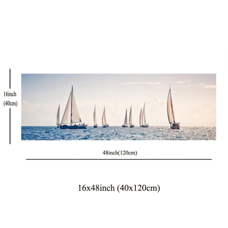 Canvas Painting Spectacular Sailing And Setting Sail Poster