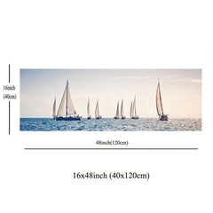 Canvas Painting Spectacular Sailing And Setting Sail Poster