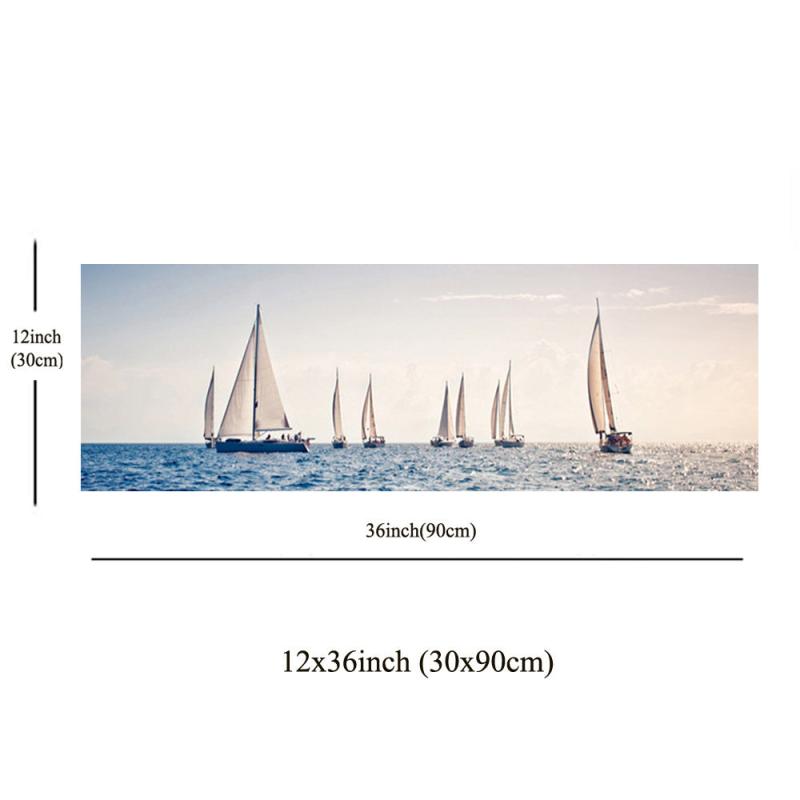Canvas Painting Spectacular Sailing And Setting Sail Poster