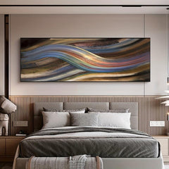 Abstract Rainbow Line Canvas Painting Wall Art