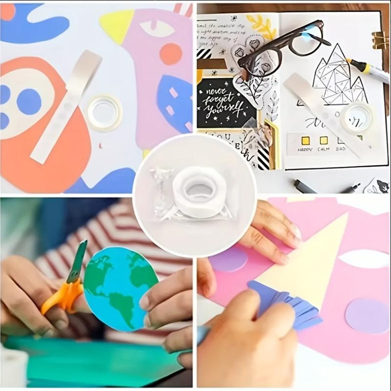100pcs Transparent Double Sided Tape for Scrapbook Journal