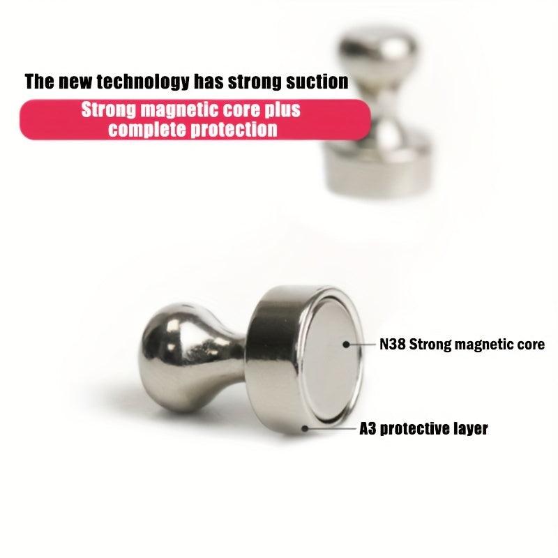 10 Strong Neodymium Magnetic Pushpins for Whiteboard Refrigerator