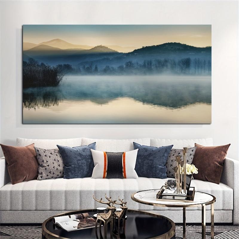 HD Lake Reflection Canvas Wall Art