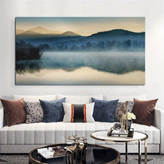HD Lake Reflection Canvas Wall Art