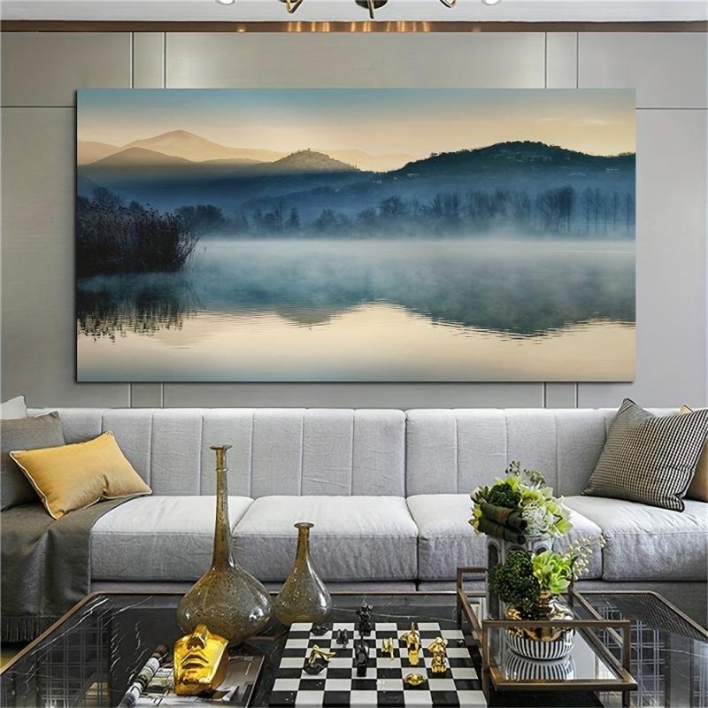 HD Lake Reflection Canvas Wall Art