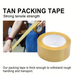 100m Bulk Brown Packaging Tape w/ Dispenser