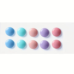 10pcs Macaron Series Magnetic Buckle 30mm Colorful Suction Iron Stone