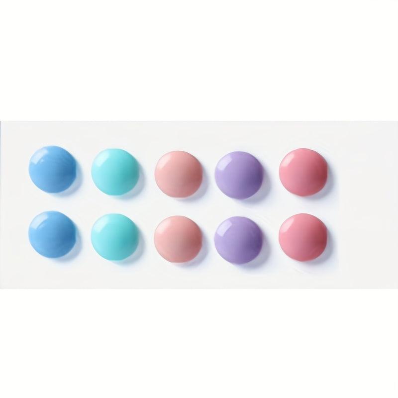 10pcs Macaron Series Magnetic Buckle 30mm Colorful Suction Iron Stone