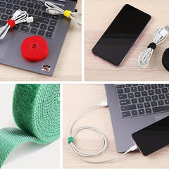 Adjustable Data Cable Tie Ultra thin Magic Tape Tie Cable Storage