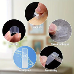 60pcs Reusable Waterproof Nano Tape Wall Stickers Home Supplies