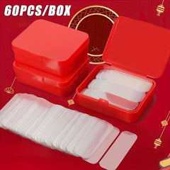 120pcs Reusable Double Sided Adhesive Tape Box - Clear Mounting Strips