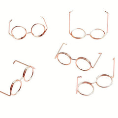 10pcs Doll Small Glasses Metal Frame