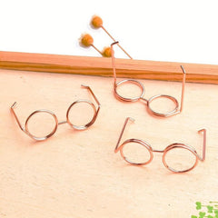 10pcs Doll Small Glasses Metal Frame