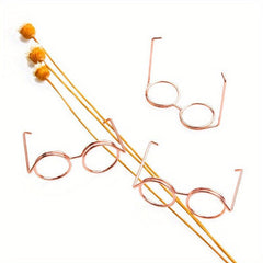 10pcs Doll Small Glasses Metal Frame