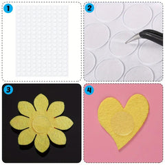 200pcs 10mm Clear Adhesive Tape Dots Round Stickers for Hanging