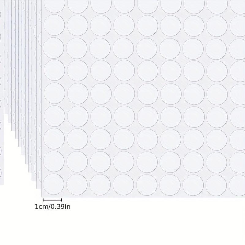 200pcs 10mm Clear Adhesive Tape Dots Round Stickers for Hanging