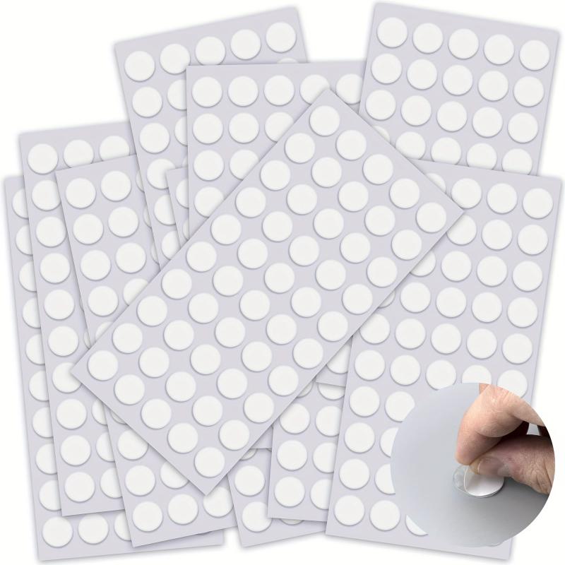 200pcs 10mm Clear Adhesive Tape Dots Round Stickers for Hanging
