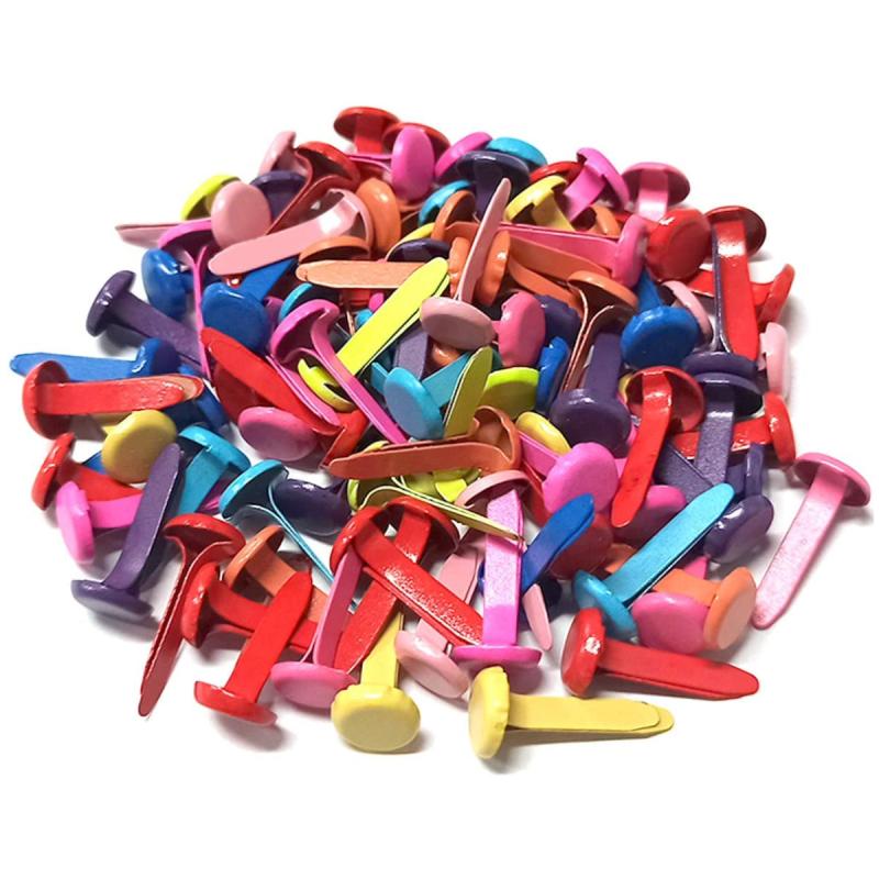 100pcs Metal Brads Paper Fasteners