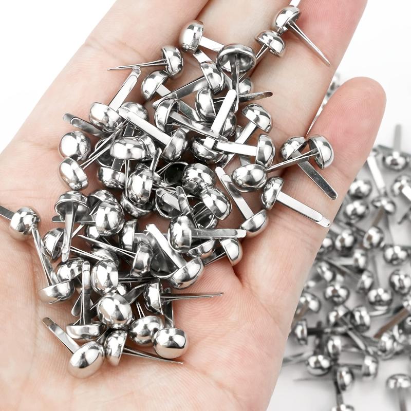100pcs Metal Brads Paper Fasteners