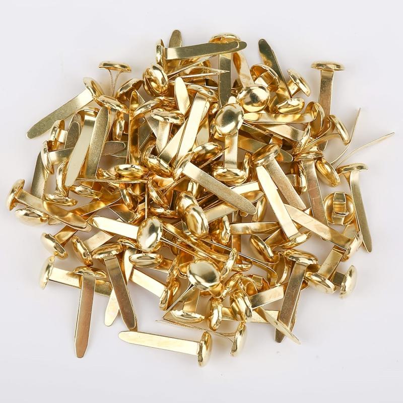 100pcs Metal Brads Paper Fasteners