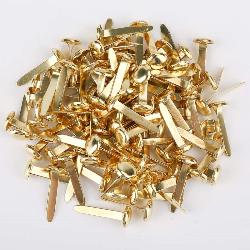 100pcs Metal Brads Paper Fasteners