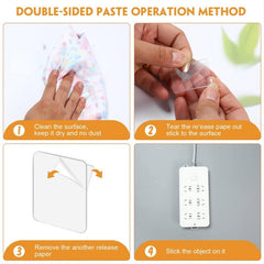 15pcs Double Sided Sticky Tape Clear Mounting Square Tape Self Adhesive Gel Moun
