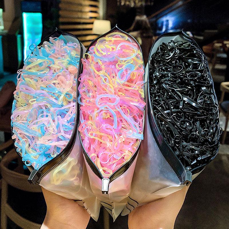 1000pcs Colorful Elastic Hair Bands for Girls