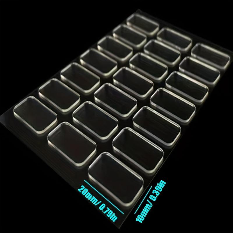 42pcs Transparent Blind Box Foot Stickers Non-slip Glue Car Decoration