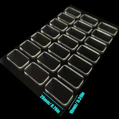 42pcs Transparent Blind Box Foot Stickers Non-slip Glue Car Decoration