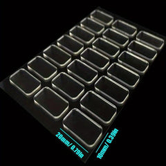 42pcs Transparent Blind Box Foot Stickers Non-slip Glue Car Decoration