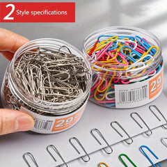 150pcs Paper Clip Large Needle 29mm Roundabout Small Pin Nickel plated Pin